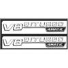 Generico Universale ABS Auto parafango Distintivo Dell'emblema V8 BITURBO W220 W201 W222 W204 W176 W124 W212 W213 W177 Accessori(Silver V8 BITURBO 4M)