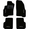 QUEMAR Tappetini Auto compatibili con Alfa Romeo Mito dal 2008 / Kit Tappeti in Moquette e Gomma su Misura (Set 2 Anteriori + 2 Posteriori) / Ricami e Colori Personalizzati (Bordo Antracite, 4 Ricami)
