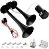 Tomotato 12V 150dB Clacson per Auto, Universale Kit Tromba Aria Super Forte a Doppia Tromba con Compressore per 12V Veicolo Camion Treni Barche SUV Furgoni
