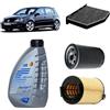 OP Kit tagliando 3 filtri + 5L olio 5W-30 Q8 per Volkswagen Golf 5 V 1.6 benzina,BGU/BSE/BSF