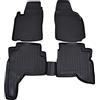J&J AUTOMOTIVE Tappetini Auto in Gomma su Misura per Mitsubishi Pajero Sport 1998-2008, Set da 4 Pezzi, Bordo Alto 4 cm, Antiscivolo, Inodore, Colore Nero