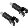 HDBUBALUS Pedane per passeggero per moto, kit di supporto per cavalletto, pedane posteriori per passeggero, staffa di supporto per Harley Softail 2000-2006, nero