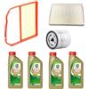 Cormar KIT TAGLIANDO COMPLETO FILTRI + OLIO CASTROL 5W30 COMPATIBILE CON VW LOAD UP 1.0 ECOFUEL