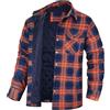HOMDECR Camicia Da Moto Uomo - Donna - Camicia Da Moto CE Per Tutte Le Stagioni, Camicia Da Motociclista Camicie Abbottonate Foderate Trapuntate Cappotti Caldi Invernali (Colore Arancione,M)