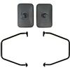 Matel Service 2 specchietti retrovisori universali, 300 x 200, trattore, camion, camper, ø 15-28 mm
