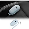 KUNGKIC Per 2024 2025 MINI J01 J05 U25 F65 F66 F67 Copertura chiave in pelle in alluminio Protezione custodia Telecomando Portachiavi Convertitore chiave auto, Blu