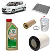 OP Kit tagliando 4 filtri + 5L olio Edge 5W30 LL per Skoda Fabia II 1.6 TDI 2006-2014