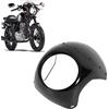 Fauitay Cupolino Universale per Moto Superficie Liscia, Resistente All'invecchiamento, Compatibile Fari Rotondi (Nero Lucido)