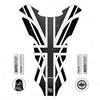 BLACK DOVES GRAPHICS Adesivo Resinato Protezione serbatoio Adesivo 3D Resinato Compatibile con moto Triumph Universale (grigio)