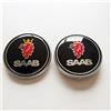 Forten Kingdom 2PCS Set Auto Cofano Anteriore E Posteriore Boot Badge Emblema Sticker Per SAAB 93 9-3 95 9-5 2003-2010 12844161 12785871 Nero