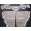 VNVIS Set di 3 tende decorative in peluche con nappe bianche per camion Scania R S P L (Beige)