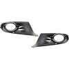 EASYSHOP24H Set 2 Griglia Paraurti Anteriore Dx Sx Per Golf 6 MK6 VI da 2008 a 2012 Cornice Mostrina Inferiore Copertura Fendinebbia Destro e Sinistro Con Anello Cromato