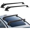 KumuJ Barre Portatutto Universali in Alluminio - Per Auto a 4 o 5 Porte, Capacità 75 kg, Con 2 Chiavi