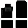 QUEMAR Tappetini Auto compatibili con Renault Twingo II 2007-2014 / Kit Tappeti Moquette e Gomma su Misura (Set 2 Anteriori + 2 Posteriori) / Ricami e Colori Personalizzati (Bordo Bianco, 1 Ricamo)