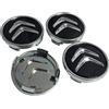 Grace's Secrets Grace's Tech 4 Tappi Coprimozzo compatibile con Citroen 60mm C1 C3 C4 C5 C6 DS3 Fregi Cerchi in Lega Logo, Nero