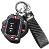 ATFIGII Cover per chiave compatibile con Jeep Wrangler JLU 2018-2025 Gladiator JT 2020-2025 Custodia Chiave Guscio per la chiave Portachiavi 2 Tasti A Grigio