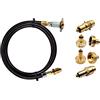 DN Autogas Parts - Kit di ricarica per bombole di gas GPL/propano/POLadattatori ugello con raccordo a baionetta, Euronozzle, Acme e Dish e mini attacco di rifornimento M10