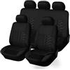 WSYLJX Auto Coprisedili Set per Opel Mokka/Mokka X 2012 2013 2014 2015 2016 2017 2018 2019, Set Coprisedile Anteriore E Posteriore Copri-Sedile Confortevole Traspirante Accessori,Black