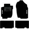 QUEMAR Tappetini Auto compatibili con Rav4 IV XA40 2013-2018 anche Hybrid/Kit Tappeti Moquette e Gomma su Misura (Set 2 Anter. + 2 Post.) / Ricami e Colori Personalizzati (Bordo Nero, 2 Ricami)