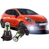 FGHDSSA Gruppo fendinebbia auto Per Peugeot 208 2012 2013 2014 2015 2016 2017 2018 2019 2504 PSX24W 12276 LED Fendinebbia Anteriore Auto Luce Blub