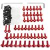 JenNiFer Bulloni Per Carenatura Moto Kit Viti Di Fissaggio Vite Per Yamaha Yzf R6 1999 2000 2001 2002 - Rosso