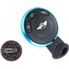TEKLIGHT Kit Riparazione Chiave Slot FOB Shell VARI COLORI + batteria VL2020 / ML2020 Ricaricabile+ Logo non Originale per BMW Mini Cooper R56 3 Tasti (COVER ANELLO AZZURRO + BATTERIA VL2020)