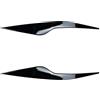 KMLONG Faro Sopracciglio Luce Palpebre Lampada Farifit for Ford Focus MK2.5 2008 2009 2010 2011 Copertura Auto Accessori Esterni Adesivi In ABS fari anteriori per auto(Gloss Black)