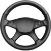 NYSAASDST Copri Volante Coprivolante Per Auto Per Mercedes Per Benz Per Classe C W204 2007-2011 In Similpelle Nera Cucita A Mano Copertura Volante(Nero)