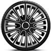 Generico Set 4 Copricerchi Auto Universali 13 14 15 16 Pollici - Design Sportivo con Fissaggio a Scatto - Compatibili con Cerchi in Acciaio o Ferro - Montaggio Facile Senza Attrezzi (Motion, 13)