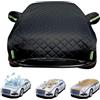 Generico Telo Copriauto Antigrandine per Fiat 500 2016 2007-2023, Copri Auto Anti Grandine Coperture Antigrandine Protezione Antipolvere Imbottito e Traspirante E72w