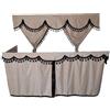 Generic Tende per camion, set completo, beige con nappe nere, adatte solo per DAF Super Space Cabs e Scania Topeline [cabine alte]
