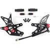 Konerstone Moto Regolabile Pedane per NINJA ZX10R ZX1000 2006 2007 Piede Peg Rest ZX-10R ZX-1000 ZX 10R 1000 1 Set Nero 06 07