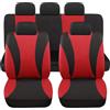 Rebeca Shop Coprisedili Auto Universali LS06, Set Anteriori e Posteriori In Poliestere No Suv (Rosso)