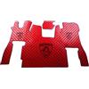 KRAM-TRUCK KRAMTRUCK - Tappetini compatibili con Scania S dal 2017 - Tappetini in gomma per auto - Adatto per tappetini auto Scania - Tappeti auto - Sedile fisso passeggero (rosso)