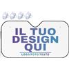 Generic Parasole auto personalizzato il tuo quadro con foto e/o testo in parasole auto esterno personalizzata Blocca Raggi UV per Auto Parasole Pieghevole e Portabile Blanc S