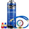 Ralertreik Ralerfresh RC 5 in 1 - Ricarica aria condizionata auto R134a - Gas refrigerante, Sigilla le perdite, Lubrificante, Elimina l'umidità e Protegge (Bombola RC51 + Manometro Tubo + Connettori)