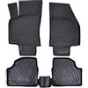 J&J AUTOMOTIVE Tappetini Auto in Gomma su Misura per Opel Astra H 2004-2009, Set da 4 Pezzi, 3D - con Bordo Alto, Antiscivolo, Inodore, Colore Nero, TPE