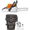 Keenso Kit Pistone Cilindro Motosega, Pistone Alesaggio 40 Mm e Kit Cilindro 1139‑020‑1202 Sostituzione per Motosega MS211
