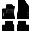QUEMAR Tappetini Auto per Renault Clio V, Bordo Nero, 4 Ricami | dal 2019 / anche Hybrid / Kit Tappeti Moquette e Gomma su Misura / Set 2 Anteriori + 2 Post. / Ricami e Colori Personalizzati