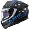 LS2, Casco Moto Integrale STREAM II GALDAM Matt Black Blue, 3XL