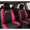 Auto Accessori Lupex | Coprisedili auto compatibili con Grande Punto (2005-2018) con schienale e seduta posteriore divisi 40 e 60, Nero Fucsia, Made In Italy, Sedili Anteriori e Posteriori