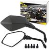 Area1 Set di specchietti per moto/Marchio di Omologazione E / 2xM10 destro, 2xM8 destro, 1xM10 sinistro, 1xM8 sinistro/adatto per Honda NC750X, NC750S / Integra 750, DCT (V5)