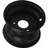 Ciieeo Cerchione Ruote Go Kart in Ferro Nero 16x8-7 Pollici Tre Fori, per Atv e Quad, Stile Elegante, Stabilità Ottimale e Facile Installazione