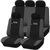 Lupex Shop Coprisedili auto universali Made in Italy aibarg compatibili - modello Racing (Grigio scuro)