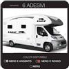 kamiustore Adesivo Laika Set per Camper, roulotte, furgoni Van e Barche in Vinile per Esterni - 6 Adesivi 115x16cm (Nero)