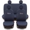 Auto Accessori Lupex Coprisedili Compatibili con 500 dal 2007 al 2024 | Made in Italy, Blu Scuro, Schienale Intero, Set Completo Anteriori Posteriori e Poggiatesta, Protezioni Sedili