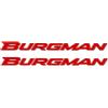 labelbike 2 Adesivi 3D Moto Scritte Burgman Compatibile con Suzuki