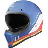 Bogotto FF980 EX-R Caferacer Casco da Croce, blu/rosso/bianco, S