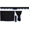 Generic Tende laterali per camion, nere con nappe blu
