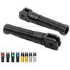RockMute Poggiapiedi posteriori per moto, adattatore per Yamaha MT-10 2016-2020, MT-07 MT-09 TRACER 2015-2020, FZ8 2011-2015, poggiapiedi antiscivolo in alluminio per passeggero sinistro e destro, colore nero